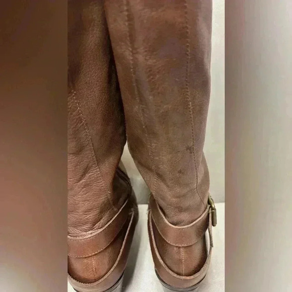 Mossimo Supply Co Women’s Cognac Leather Boots Size 7 - Picture 8 of 12
